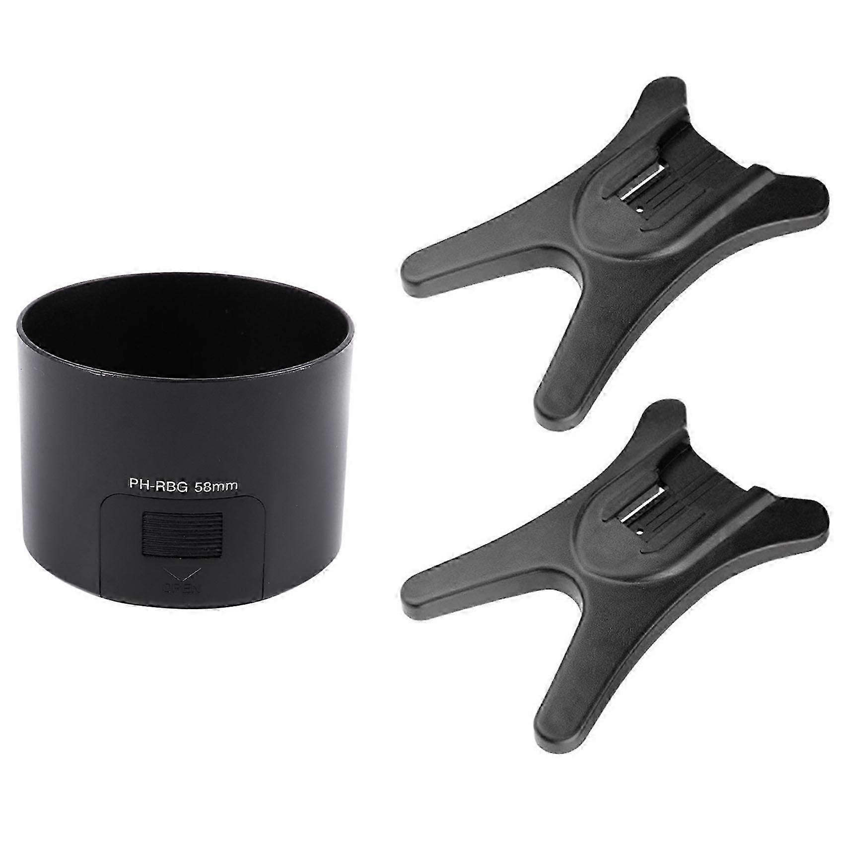 1x PH-RBG 58mm Lens Hood suitable for SMCP-DA 55-300mm F/4-5.8 ED & 2x Camera Flash Stand Flash Speedlight H