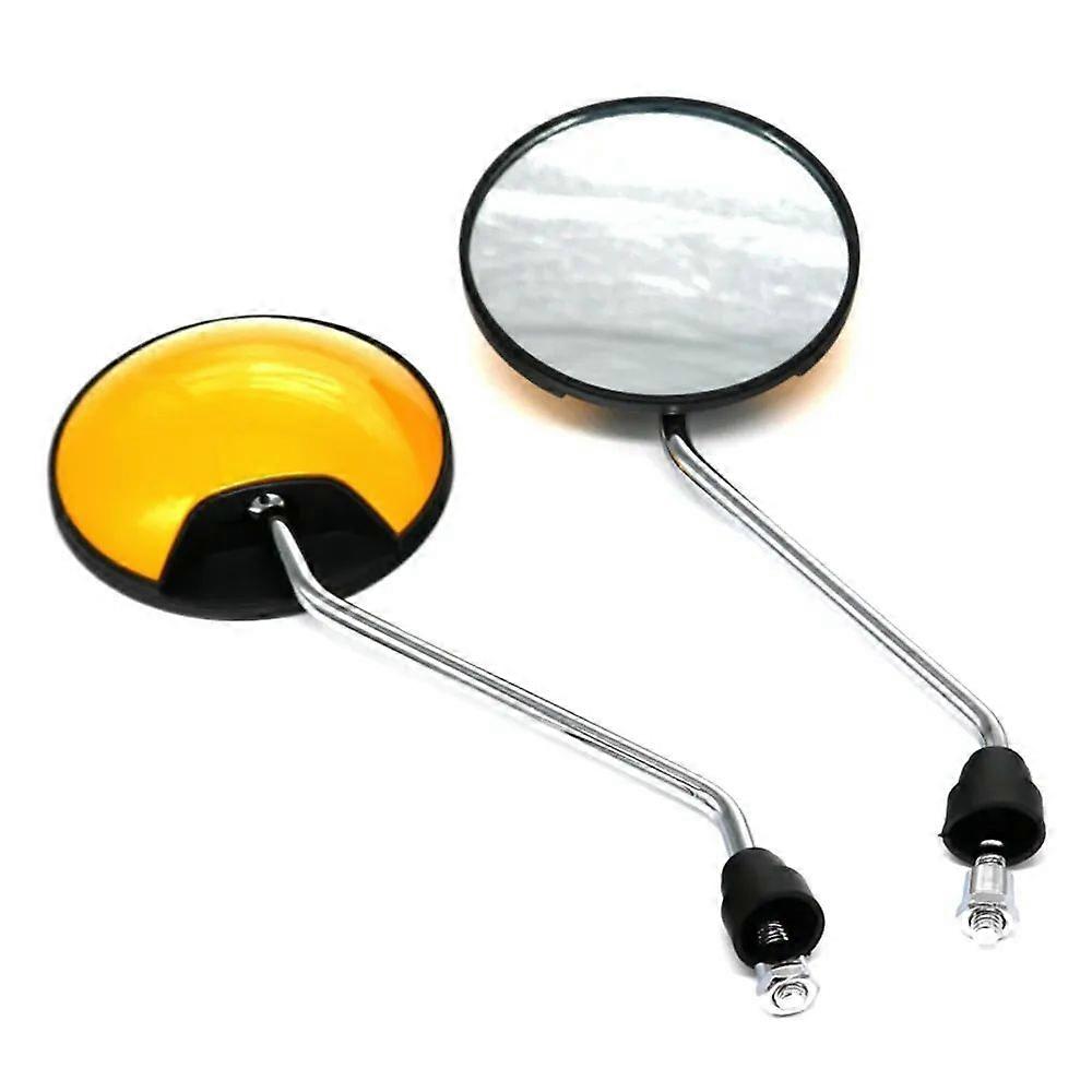 LMoDri Motorcycle Rear View Mirrors Universal Moped Scooter Motorbike Side Mirror Round Clockwise 8mm 360 Degree Convex