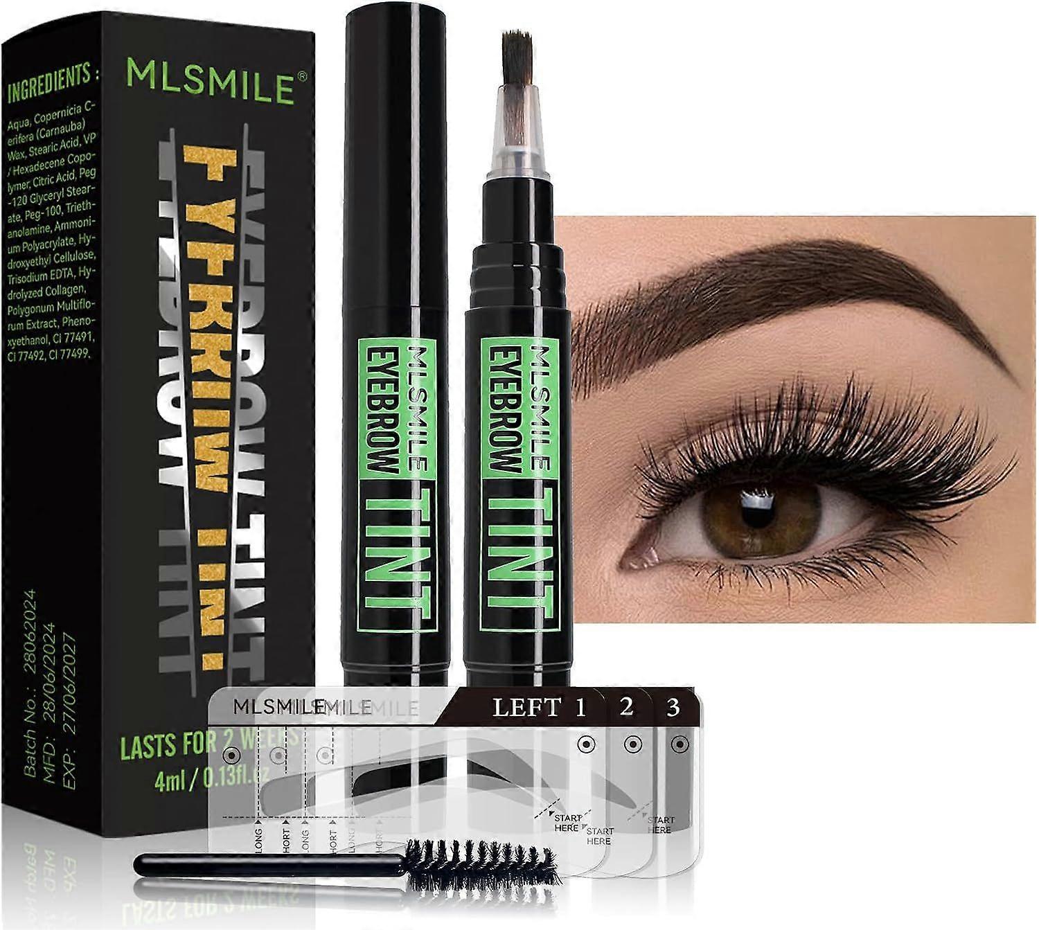 unbrand Teinture pour sourcils semi-permanent 2 semaines Durable Teinture pour sourcils Crayon Gel d