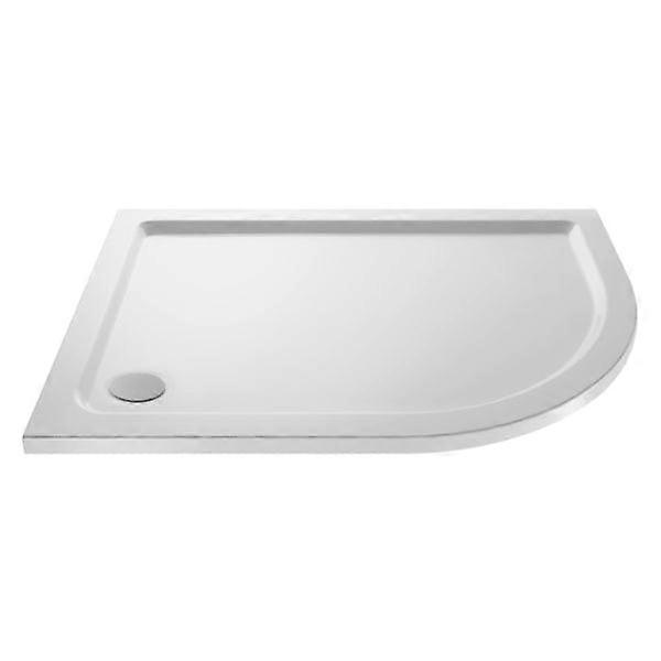 Nuie Pearlstone Offset Quadrant Shower Tray - White