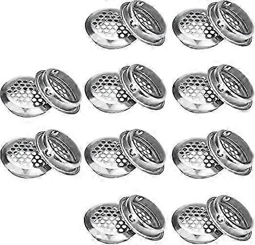 Air Vent Hole, 20PCS Stainless Steel Air Vent Louver Cover Round Ventilation Grille Mesh Hole35mm
