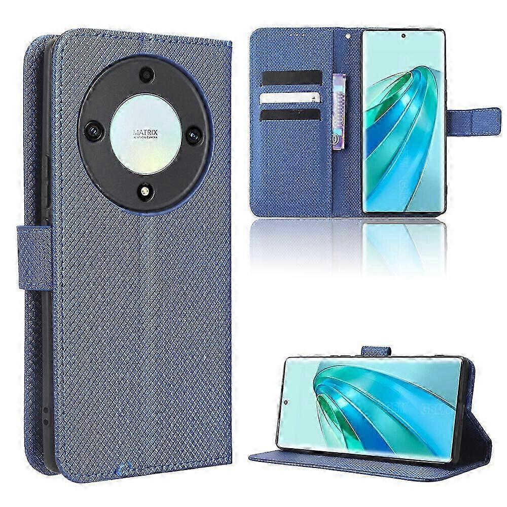 Compatible with Honor X9A Wallet Case Diamond Pattern PU Leather Cover with Magnetic Closure Card Slots