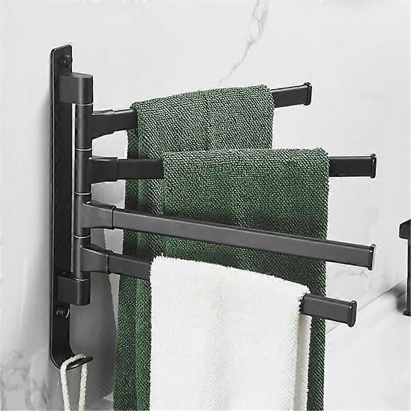 TEMPSA Bathroom Rotating Towel Rack 4 Bars