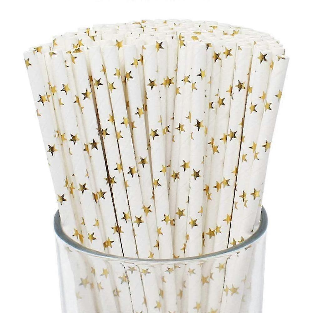 Premium Disposable Drinking Striped Paper Straws Drinking Striped Paper Straws100pcs