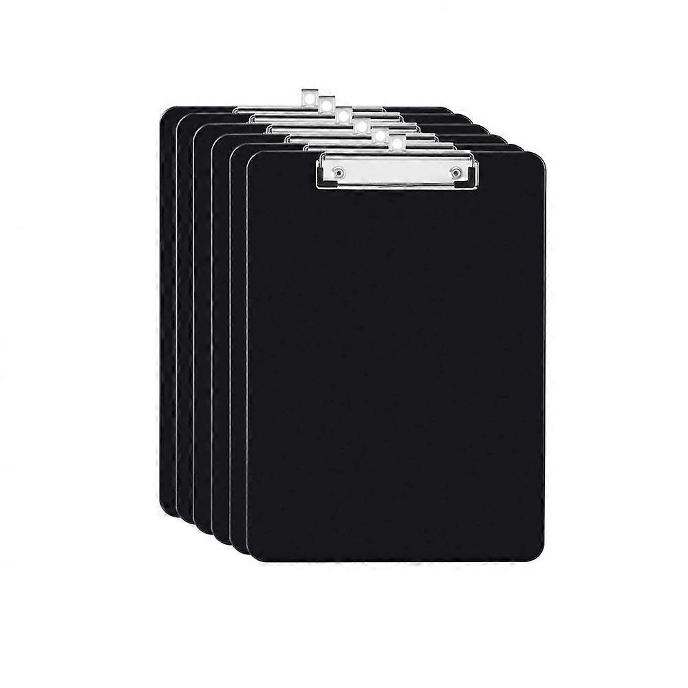 A4 Clipboard, 6 A4 Clipboards with Rubberized Metal Clip, Clipboard, Desk Pad for Students, Office, Blue