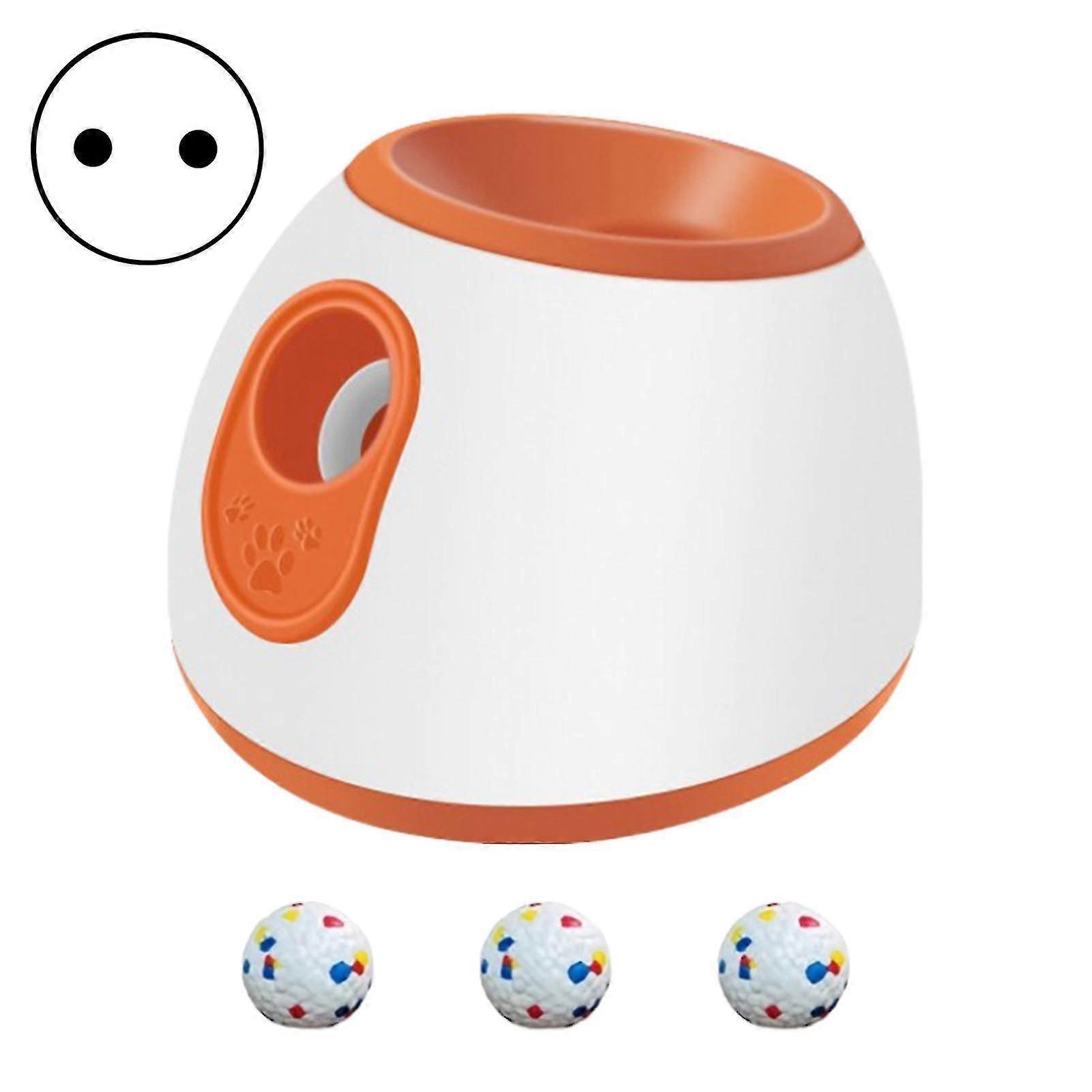 Automatic Pet Ball Thrower Launcher Eu Plug Interactive Dog Indoor Outdoor Toy With 3 Balls 3/6/9m Distance Settings Electronic Fetch Machine JST.30