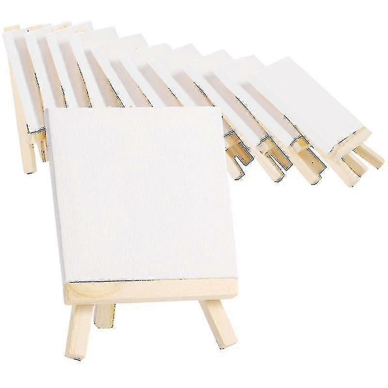 Mini Canvas Easel Set - 10-Pack