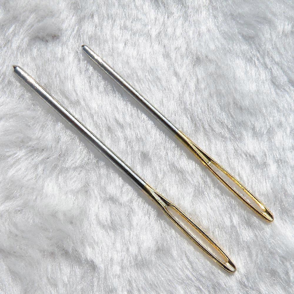 2 Pcs Large Eye Blunt Needles Wool Thick Hand Knitter for Yarn Sewing Darning