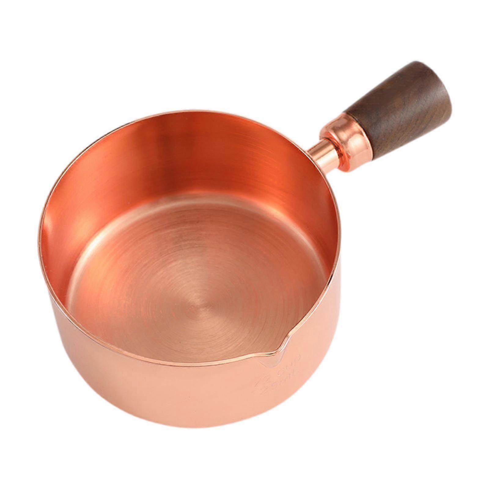 Mini Sauce Pan Saucepot Stainless Steel Multipurpose Wooden Handle Non Stick