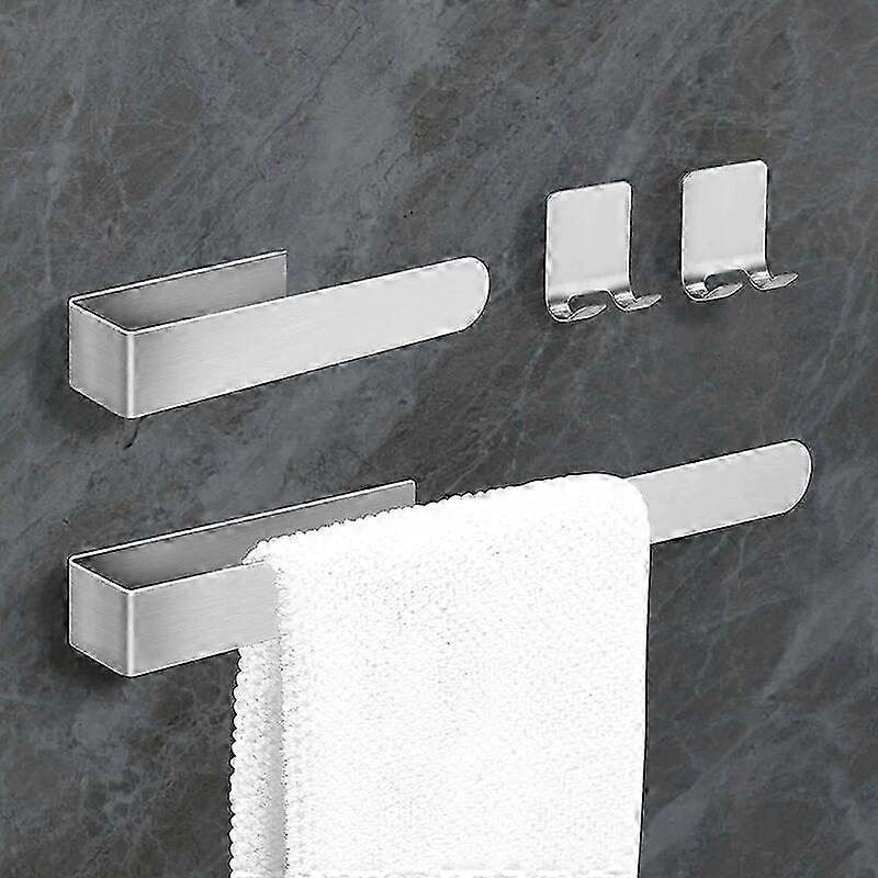 Tissue Holder, Self - Adhesive Bathroom Hardware Set with Towel Bars and Hooks, Rust - Resistant, for Organized Storage