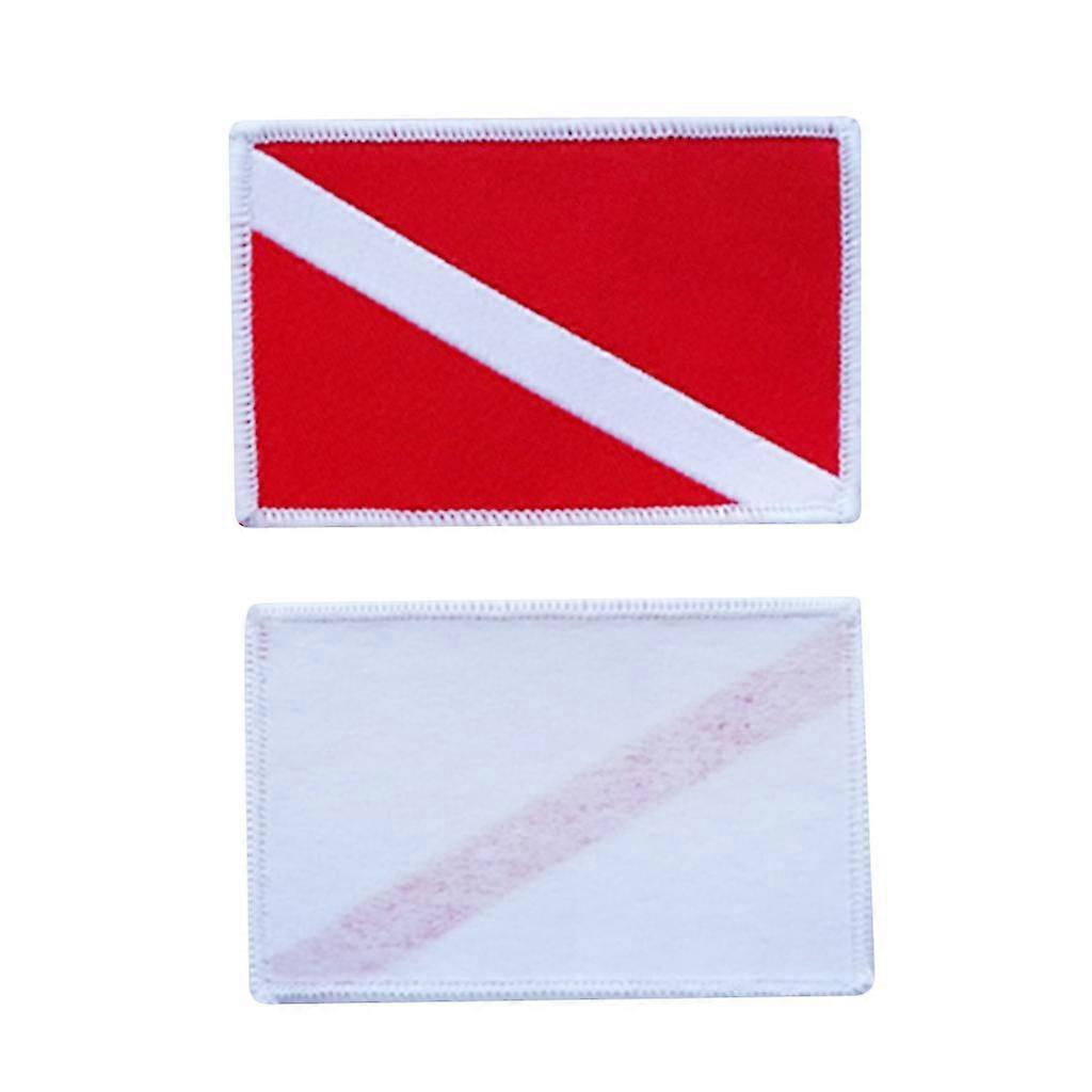 Scuba Divers Dive Flag Embroidered Sew on Patch PADI Flag Badge - 2 Patches