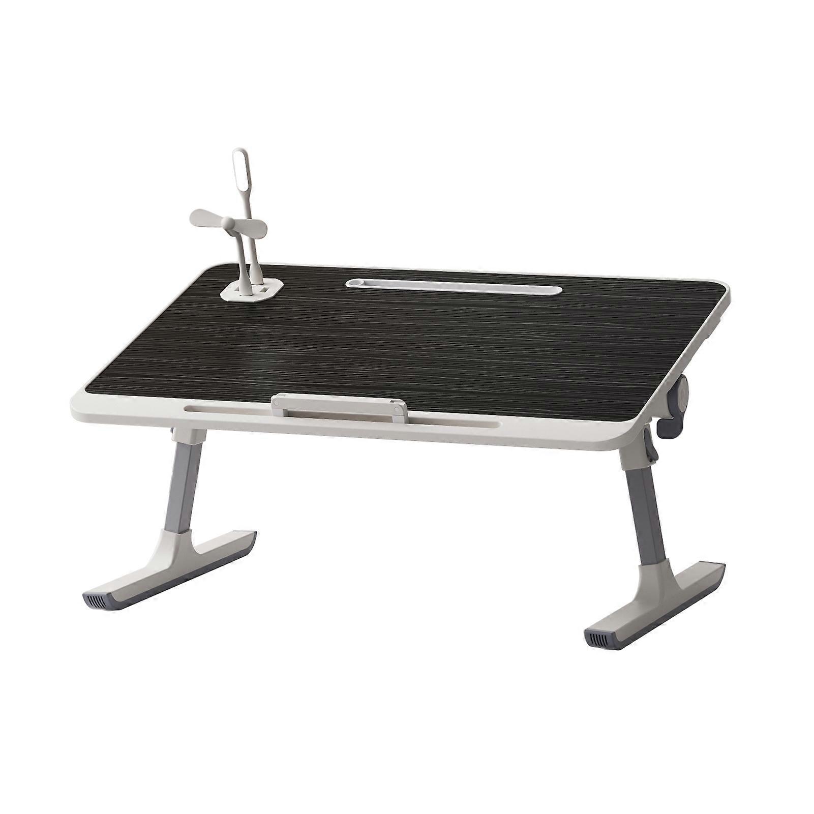 Ergonomic Lap Desk - Height & Angle Adjustable, Non-Slip Surface, USB Fan Included