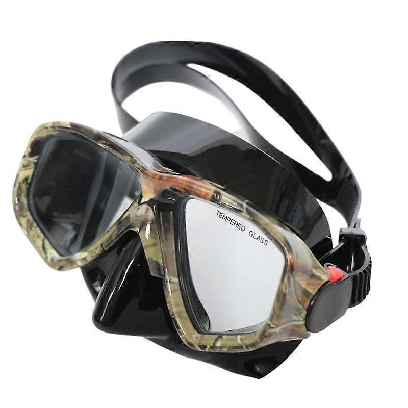 Large Frame Diving Goggles HD Anti Fog Leakproof Silicone Swimming Glasses for Adults Beginners Professionals