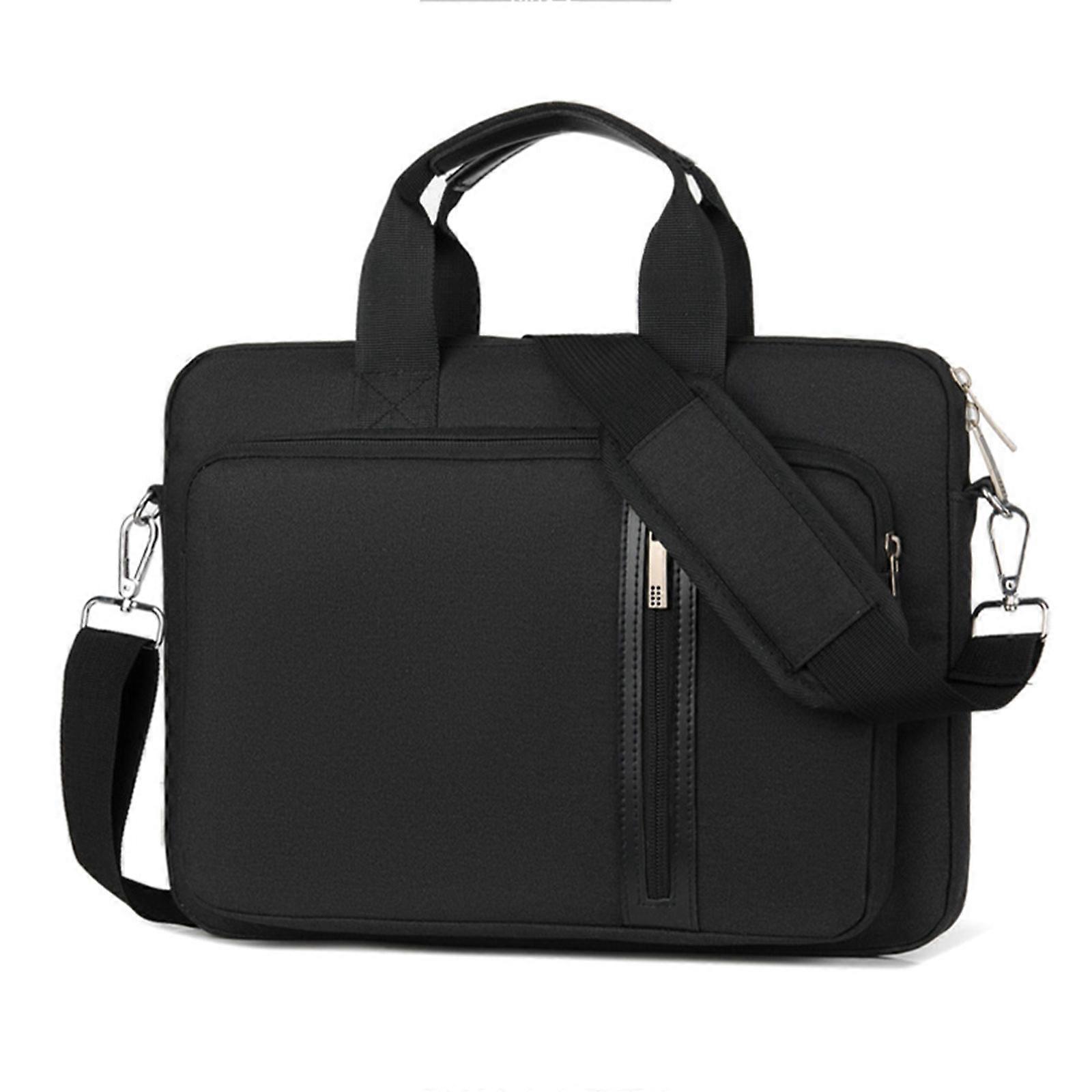 Bolsa de Ombro para Laptop Oxford Cloth para MacAir/Pro,14 15.6 17.3" polegadas Notebook Flapover Pasta Manga Capa Preto 14"
