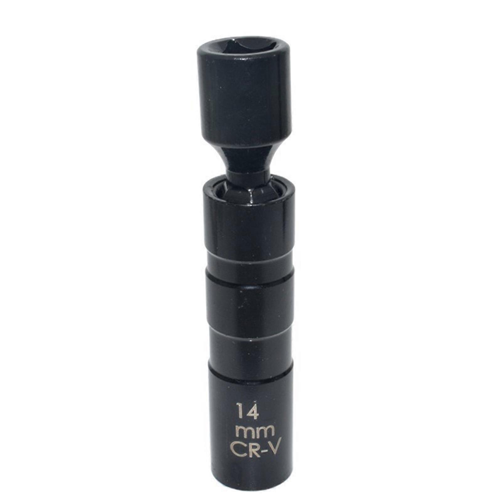 14mm 16mm İnce Duvar Döner Manyetik Buji Soketi 3/8 inç Sürücü Motosiklet için 12 Nokta Buji Soketi Çıkarma