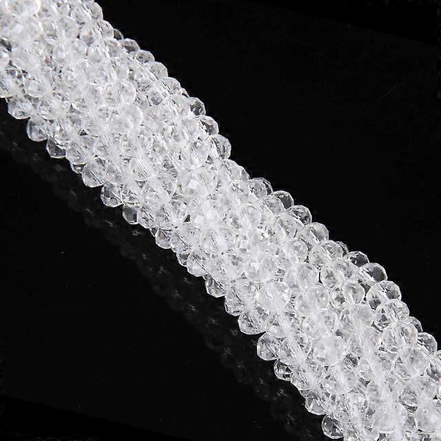 8mm AB Color Rondelle Glass Crystal Spacer Loose Beads DIY Jewelry Making