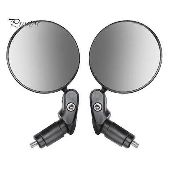 1 Pair Bicycle Handlebar Rearview Mirror 360 Degrees Rotatable Folding Road Mountain Bike Bar End Convex Mirror Glass Lens Bicycle Accessories