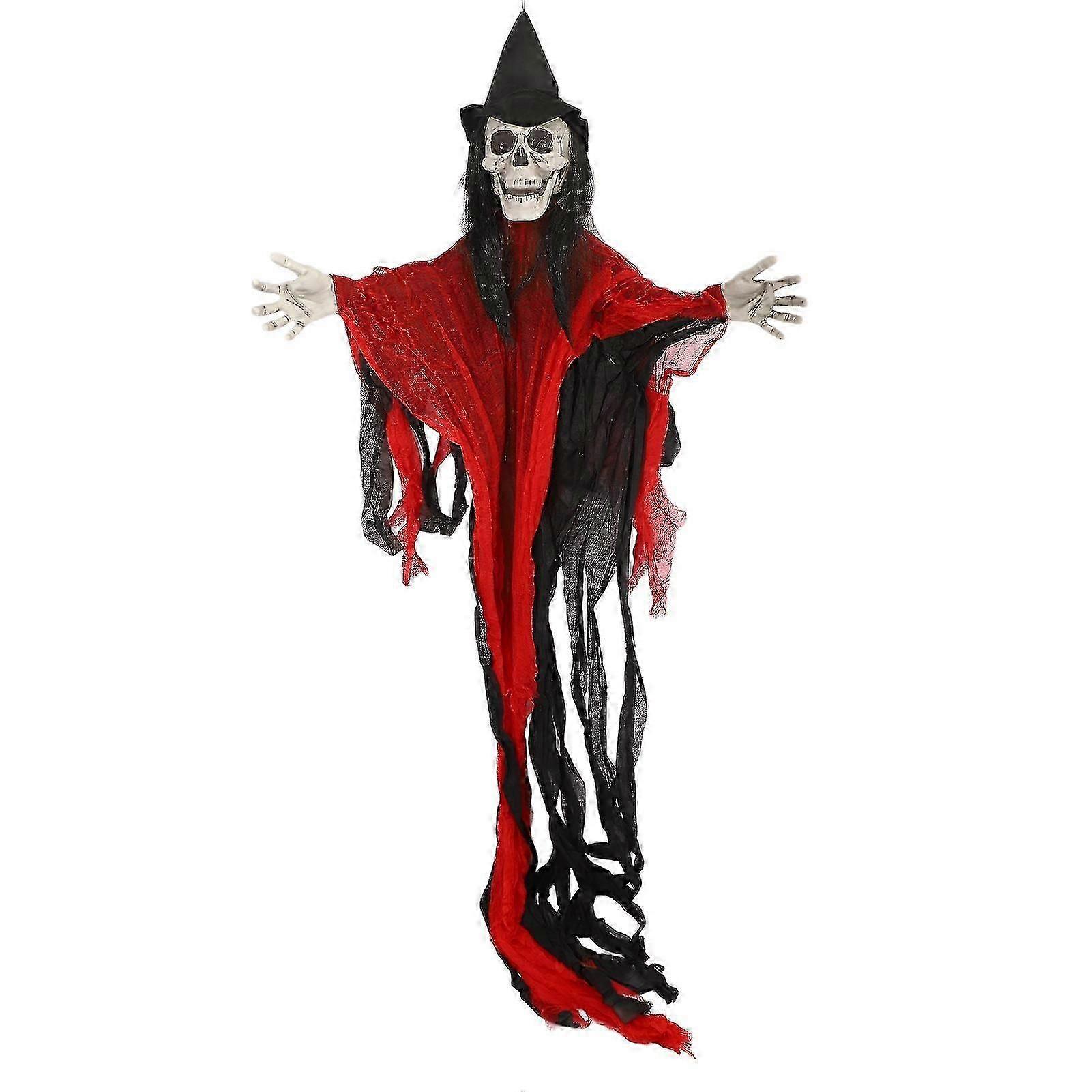 Halloween Hanging Ghosts with Sound and Light Battery Operated Flying Ghost Halloween Party Decoration