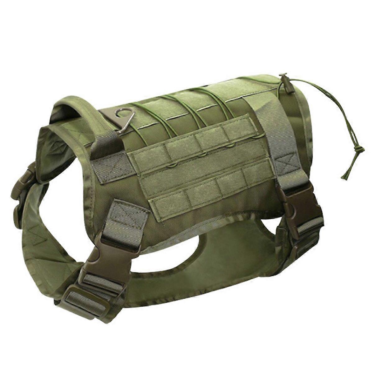 Force Dispersion Design Tactical Dog Harness, Security Handle Molle System Vest with Customizable Panels, Breathable Mesh Padding, Adjustable Size