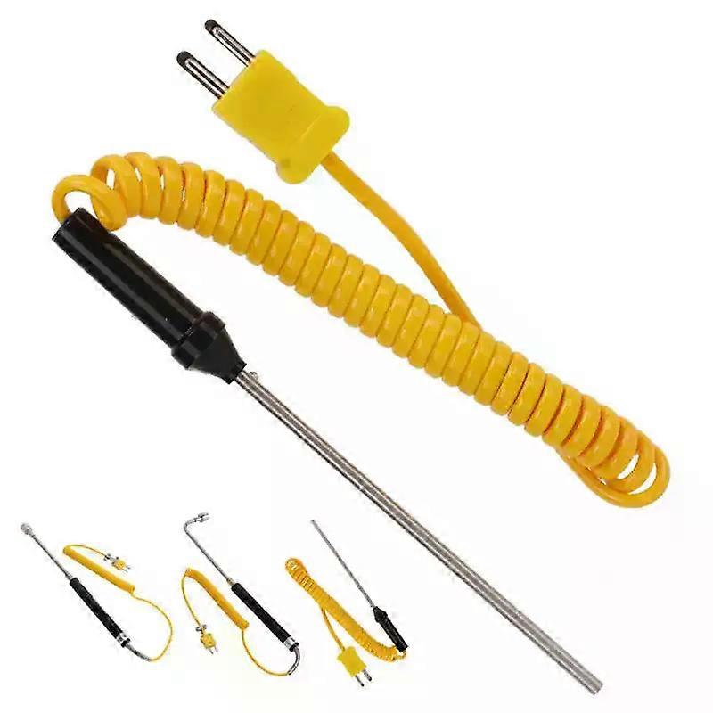 K-Type Thermocouple Heat Resistant Steel Thermocouple Sensor with Insulated Handle High Accuracy Rapid Response