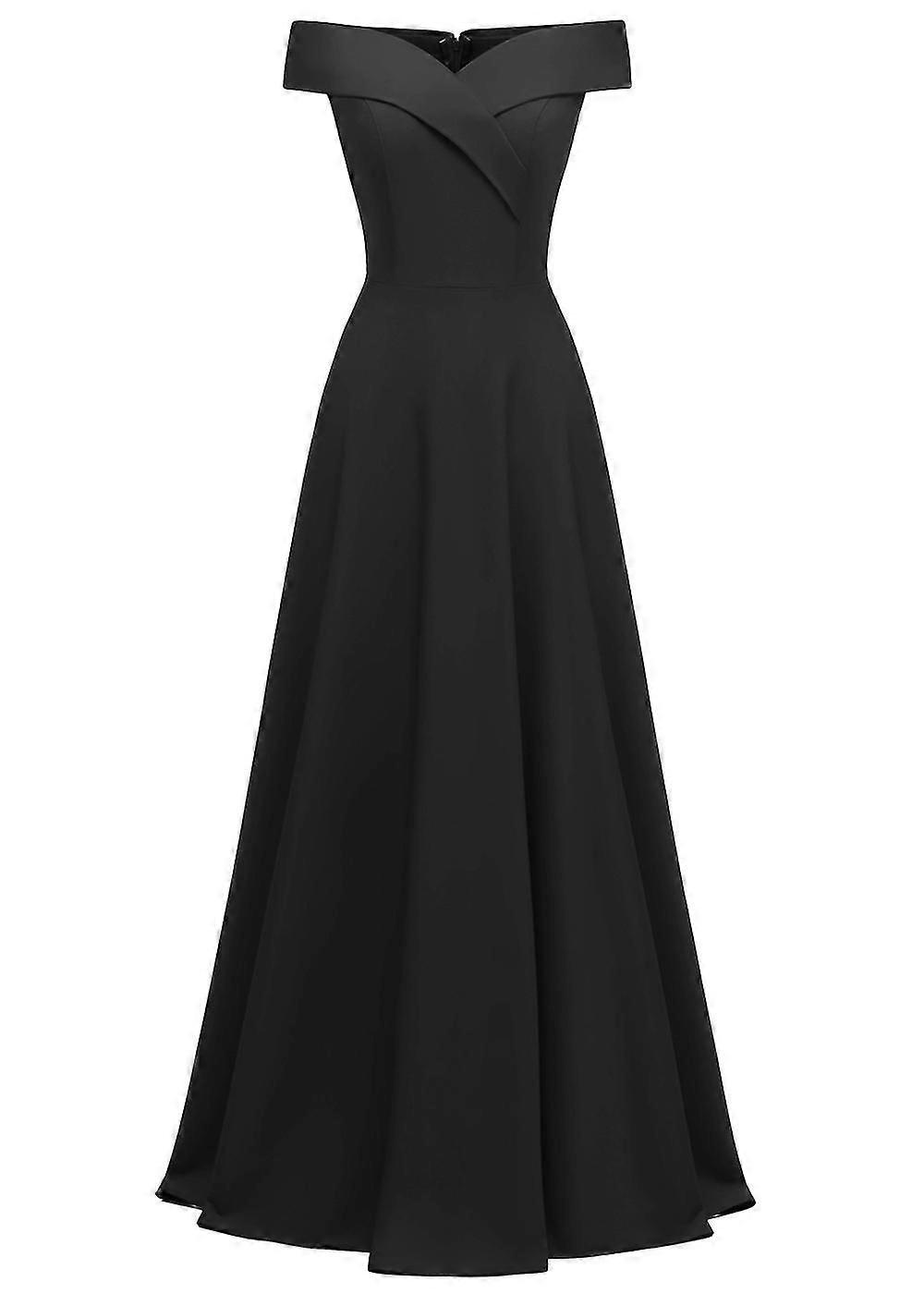 Donne Sera Elegante Off Spalla Lungo Cocktail Cerimonia Abito