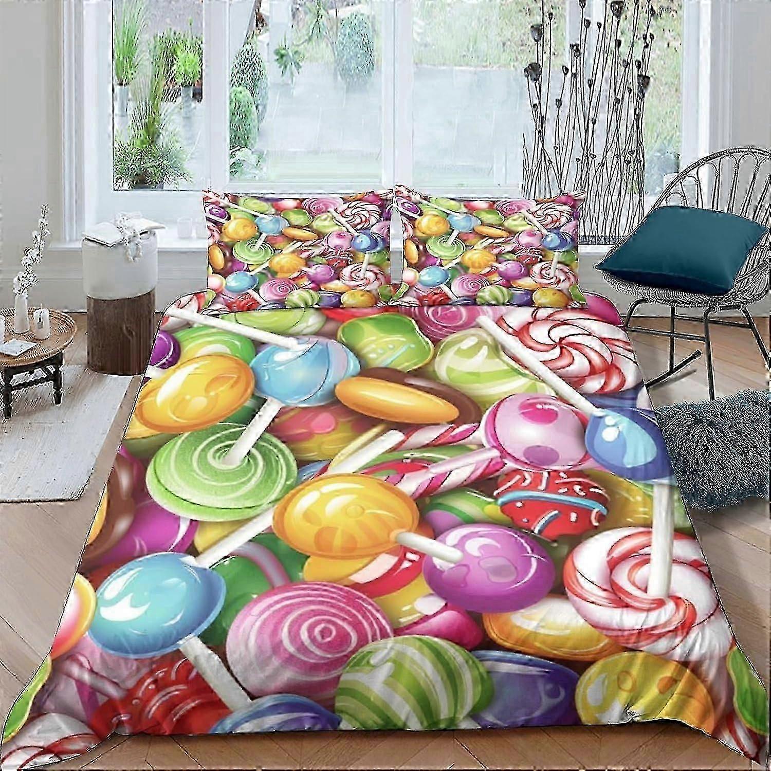 J2777 Lakan 3D Digital Hufflepuff Print Tredelad sängkläder Mikrofiber påslakan och örngott påslakan Sängkläder Set 3 st Set Lakan BB