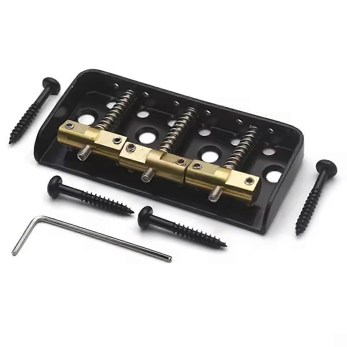 Short Guitar Bridge Dual Load Guitar Bridge for TL Guitar Black