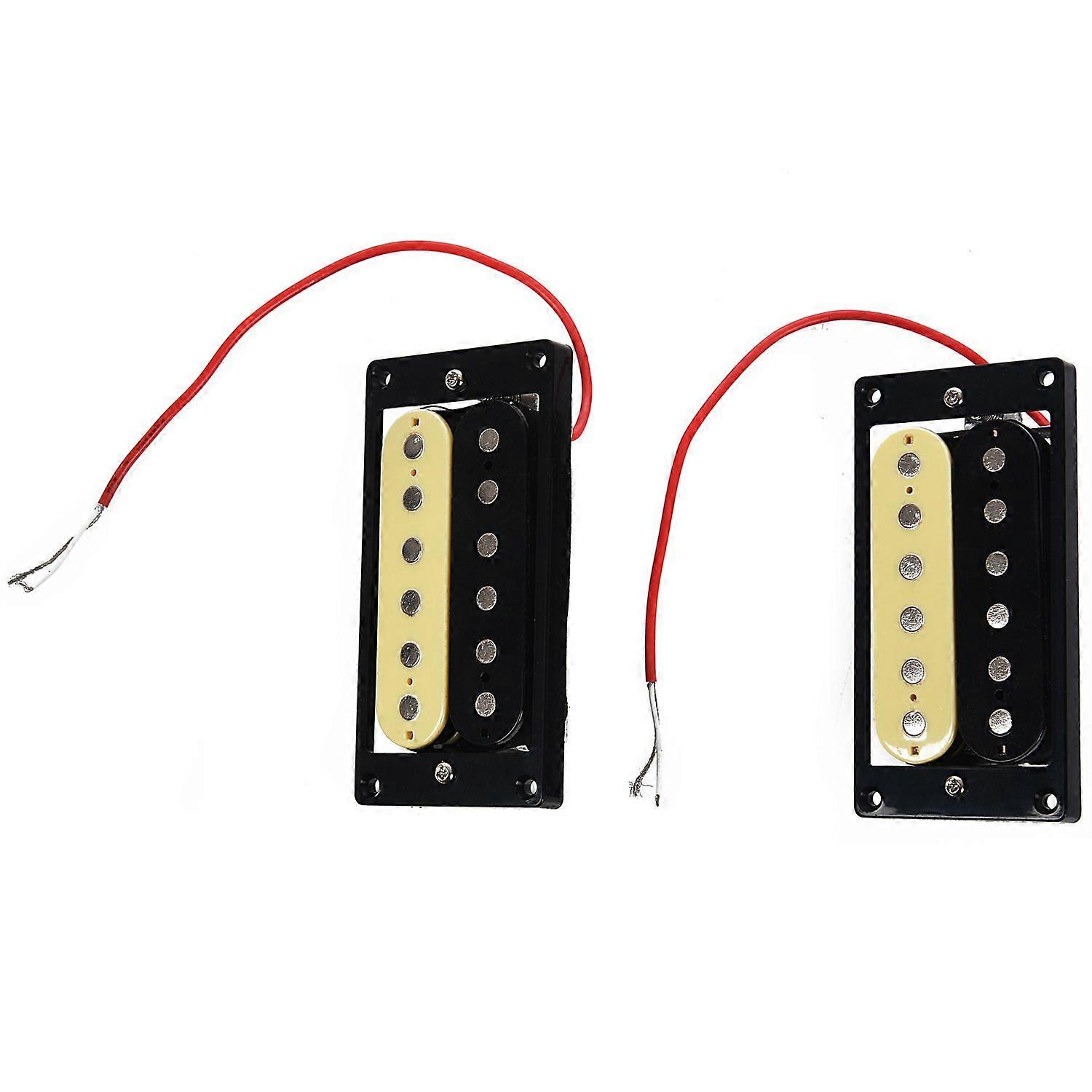 1set of 2 Faced Humbucker Double Coil Pickups Electric Guitar