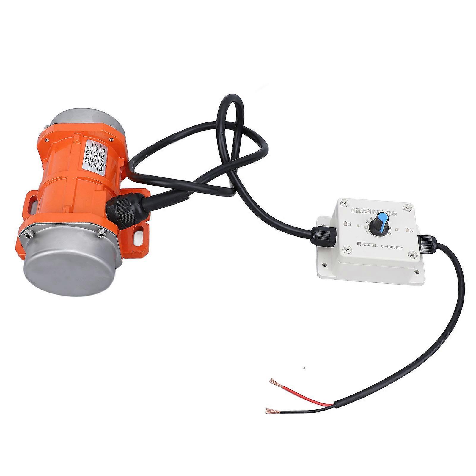 Moteur vibrateur à béton DC 12 V 4 000 tr/min, sans is, en alliage d'aluminium, IP65, avec régulateur de vitesse, pour agitateur 15 W