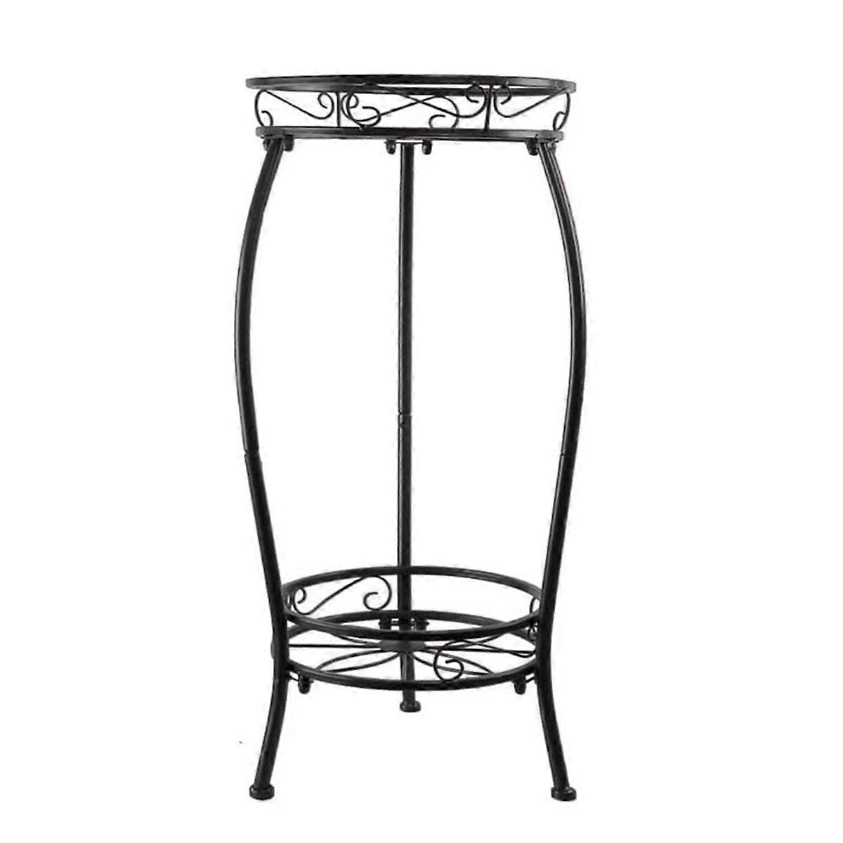 Plant Stand Indoor Outdoor 2 Tier 25inch Tall Metal Potted Holder