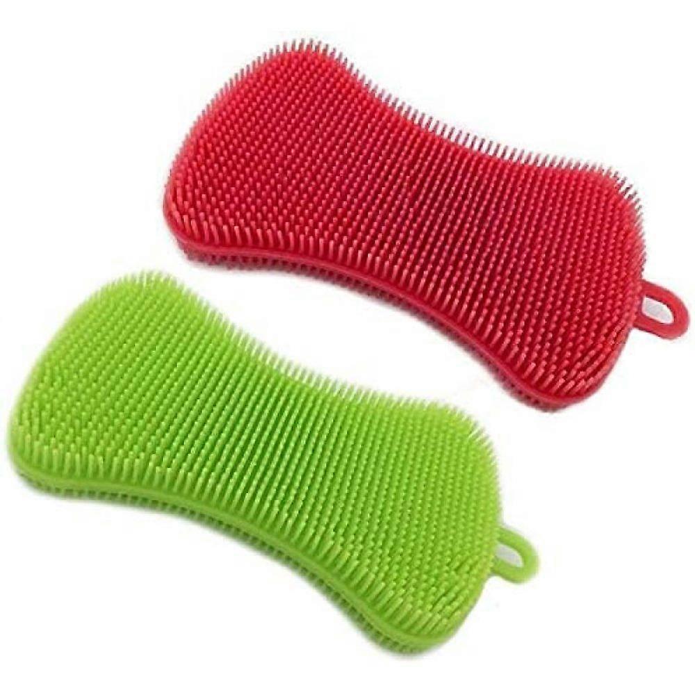 Silicon Dish Sponge, Non-Scratch, Comfortable Grip