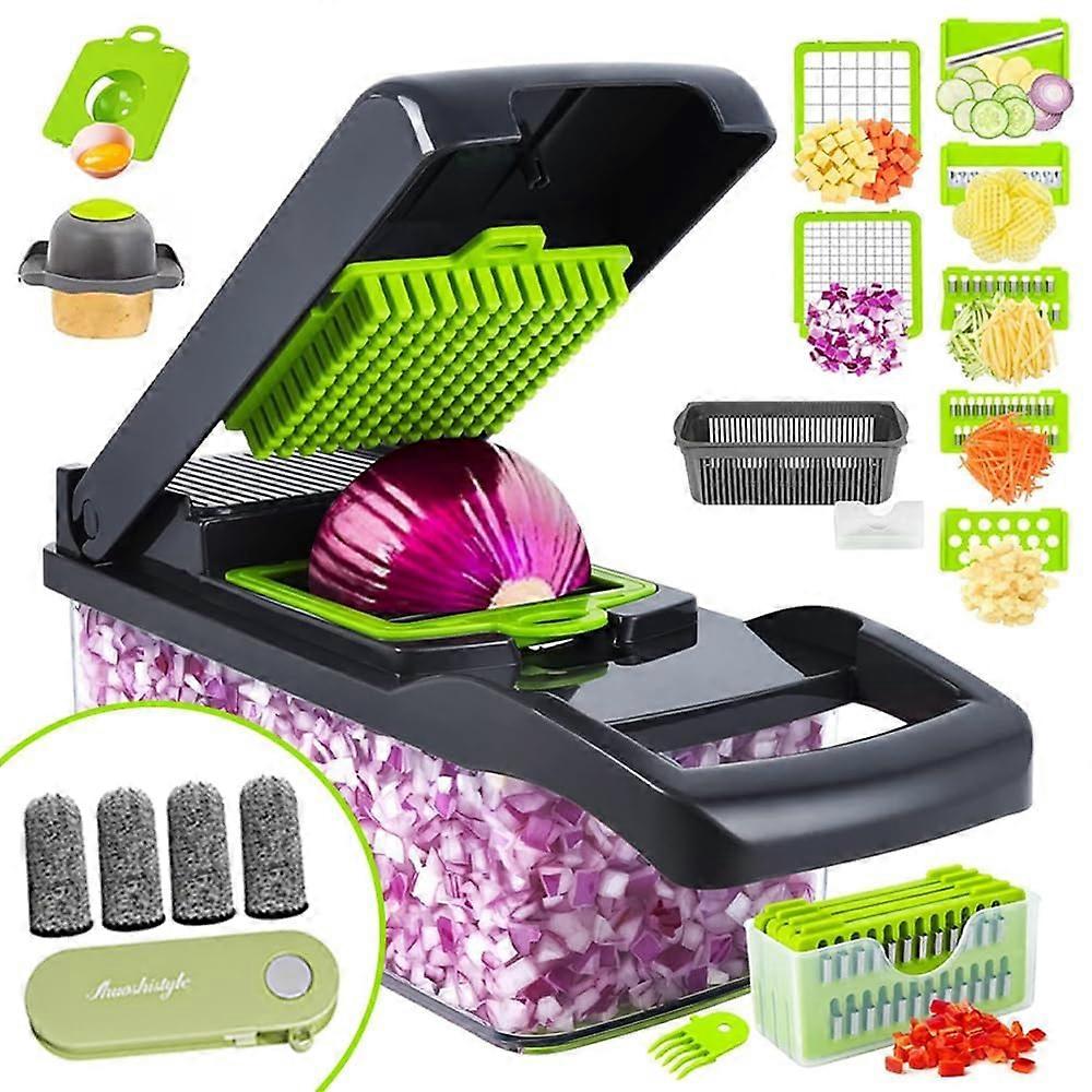 Vegetable Chopper 19 in 1 Pro Onion Chopper Multifunctional Food Slicer Dicer Cutter for Carrots Cucumbers and Salads