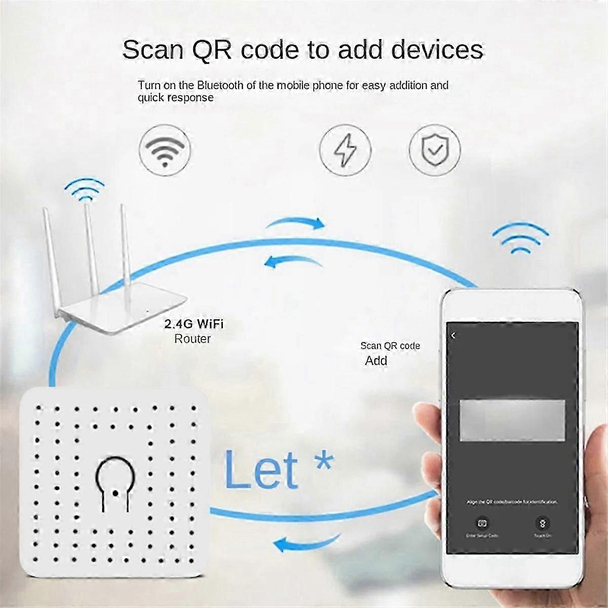 For Matter 16A Smart WiFi Switch One Open Dual Control Control Switches Mini Smart Breaker Voice Co