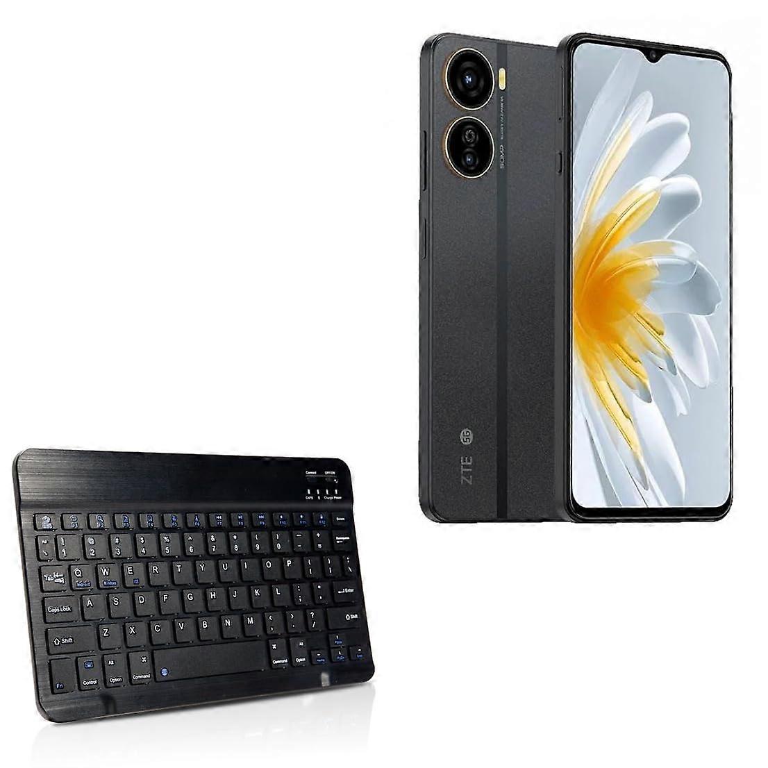 Compatible Keyboard for ZTE Voyage 3D - Bluetooth Chiclet Keyboard, Glossy Black, Slim Design, Wireless Connectivity