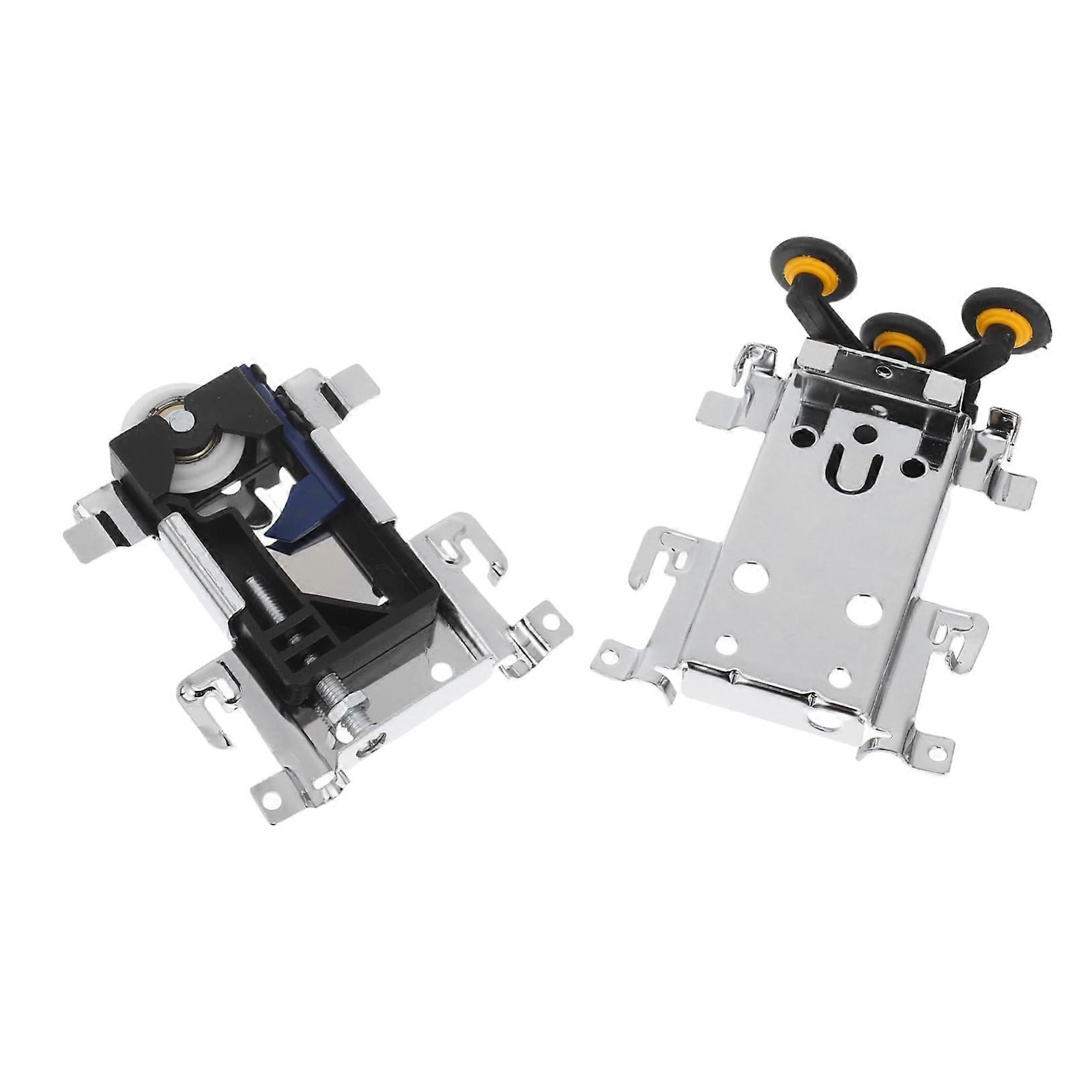 Complete Sliding Door Guide Kit with 2 Low Noise Bottom Rollers, Heavy-Duty Sliding Door Hardware, Compatible with Standard Doors
