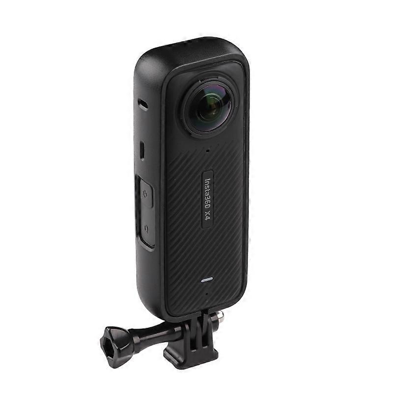For Insta360 X4 PC Plastic Protective Frame with Adapter Mount & Screw (Black)
