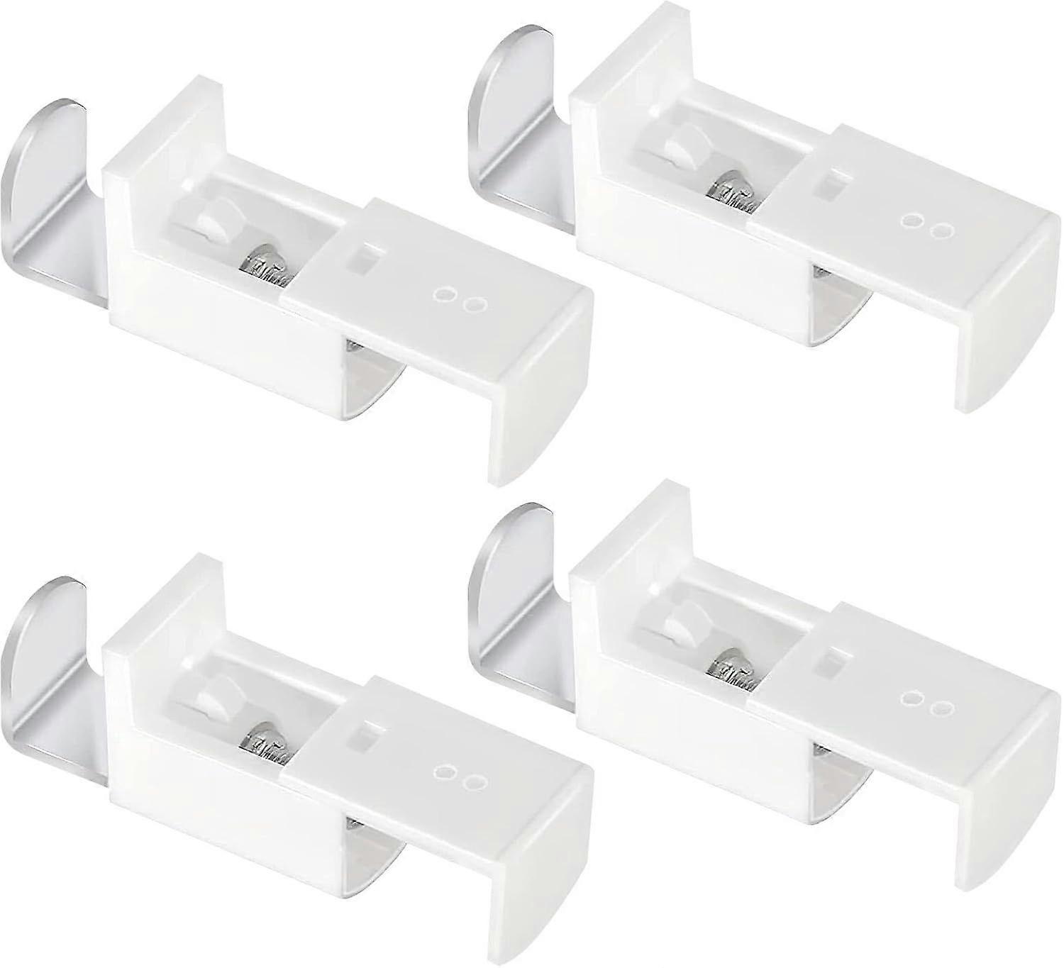 4pcs Blind Fixing Bracket Plastic Pleated Blind Bracket Adjustable Pleated Clamp Brackets Suitable for Pleated Blinds with Tool-Free Drawstrings,No D