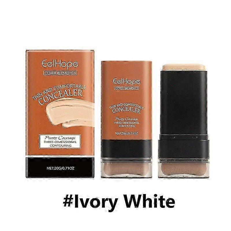 Hydrating Lightweight Foundation Stick With Brush,Beauty Foundation Stick, Double Head Foundation Make-Up Stick, Instant Concealing Flawless Eraser