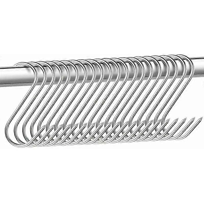 15 Pcs Stainless Steel Butcher Hooks - S Shaped Hooks