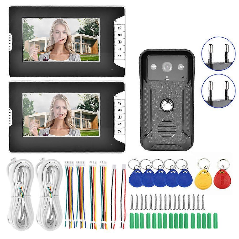 Night Vision Video Doorbell Intercom - 2000 User ID Access, Waterproof Camera