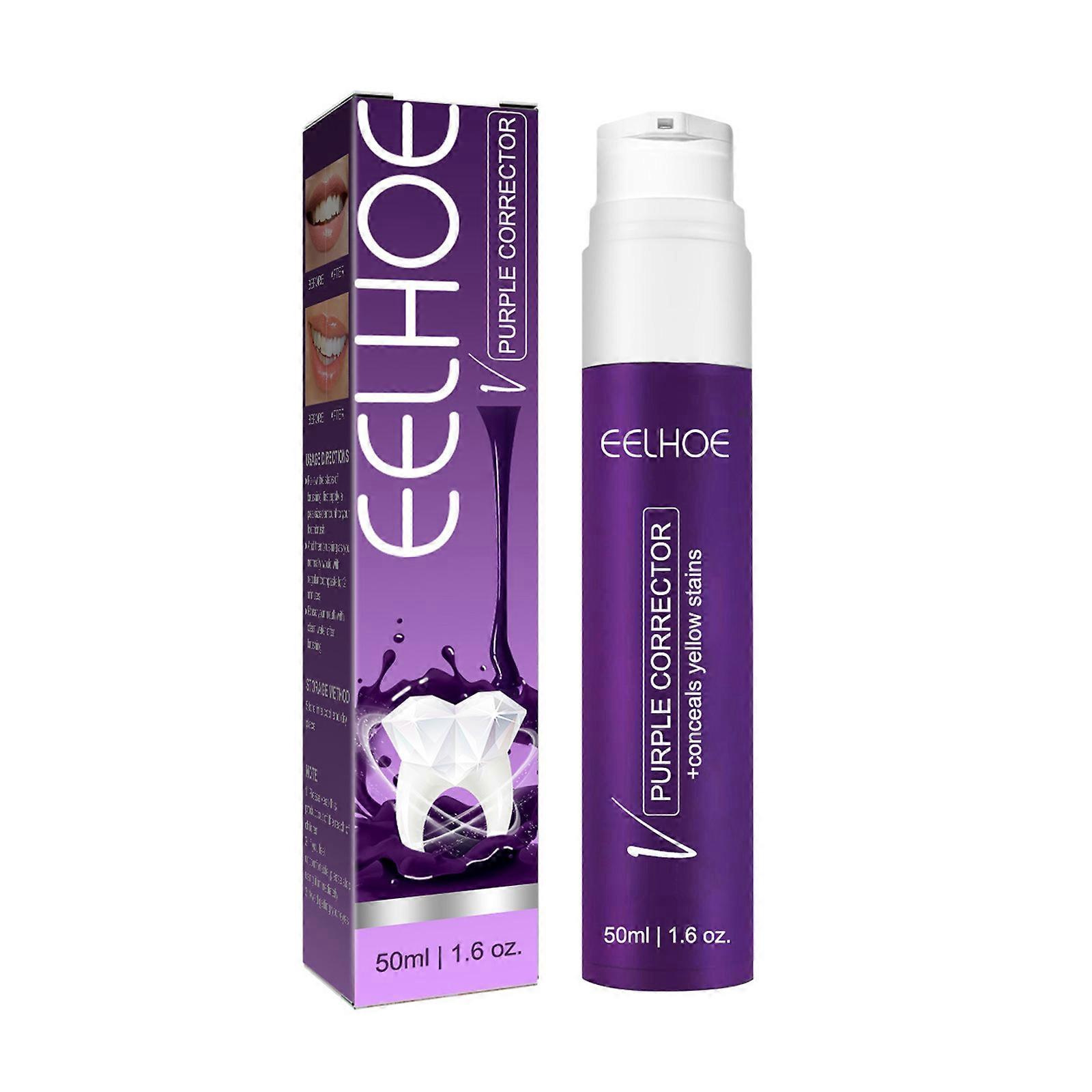 Purple Toothpaste for Teeth Whitening Color Corrector Toothpaste Teeth Whitener Purple Whitening Toothpaste Corrector