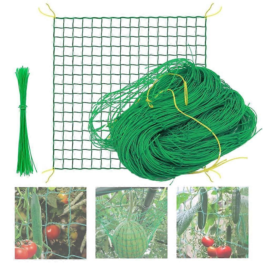 Trellis Net For Climbing Plants With Large Mesh Size, 50 Strapping Lines, Garden and Greenhouse, 1.8 m x 1.8 m