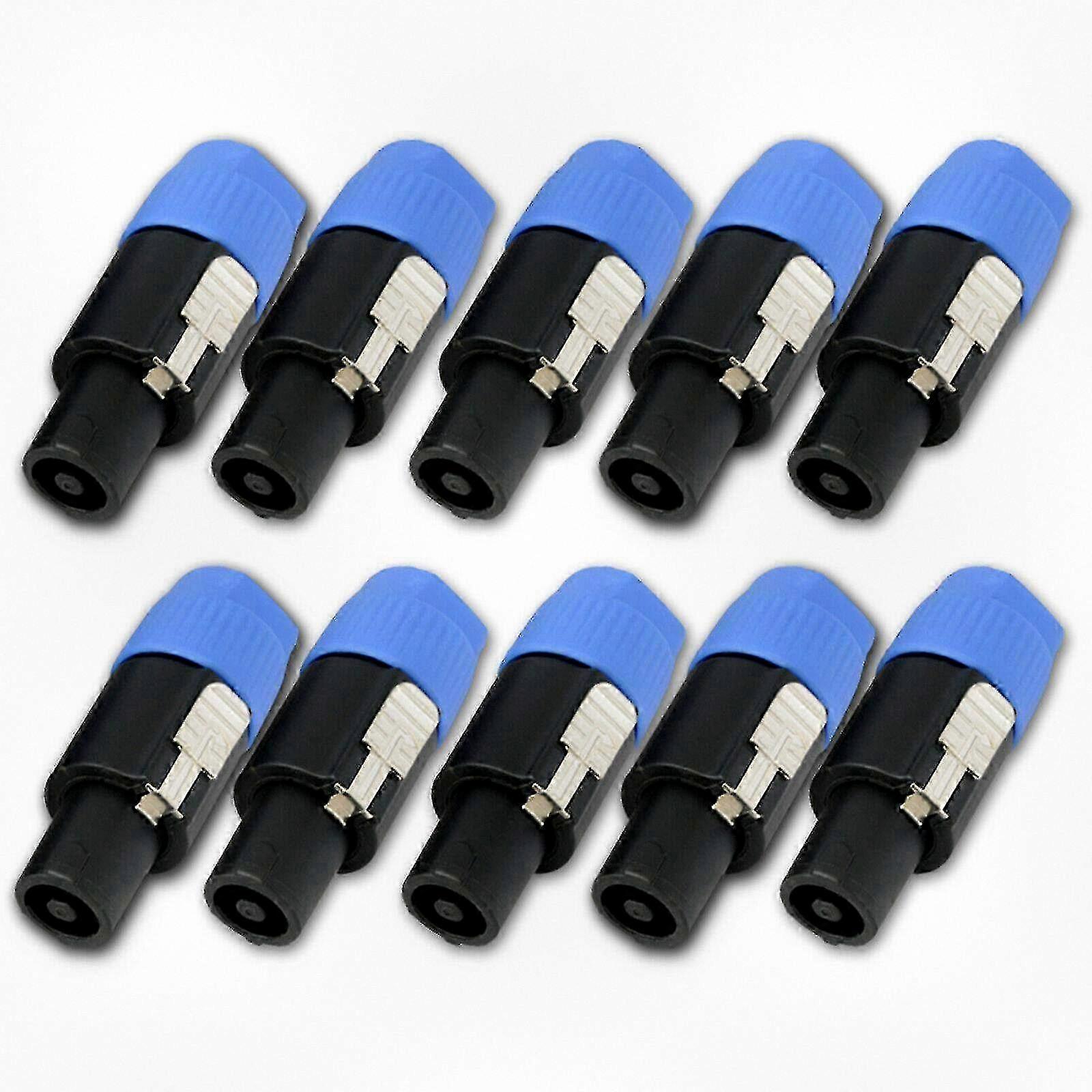 10pcs 2極オスプラグSpeakONコネクタオーディオスピーカーケーブルの使用に適しています