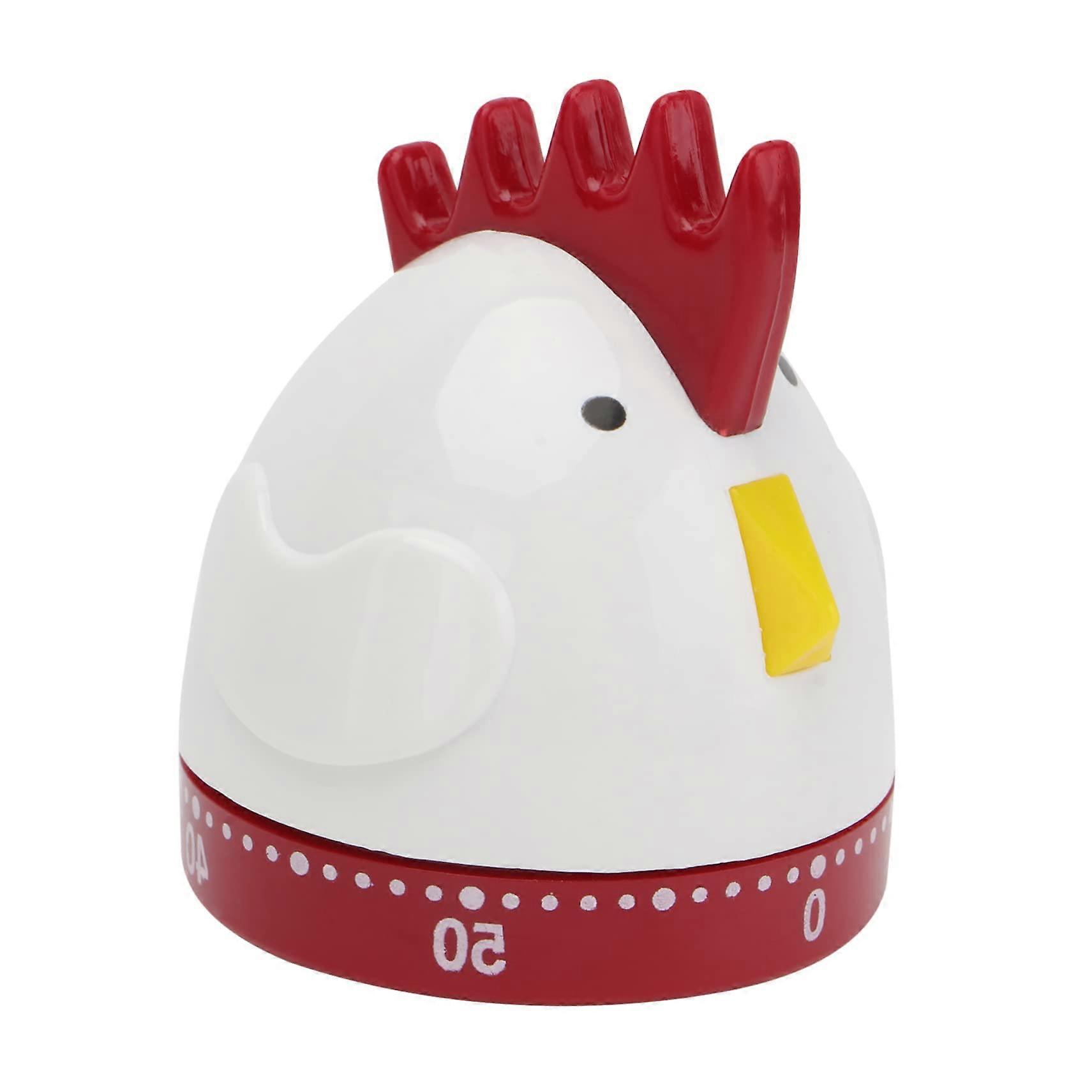 Cartoon Rooster Kitchen Timer Mechanical Countdown for Baking Cooking Timer White 1 Piece