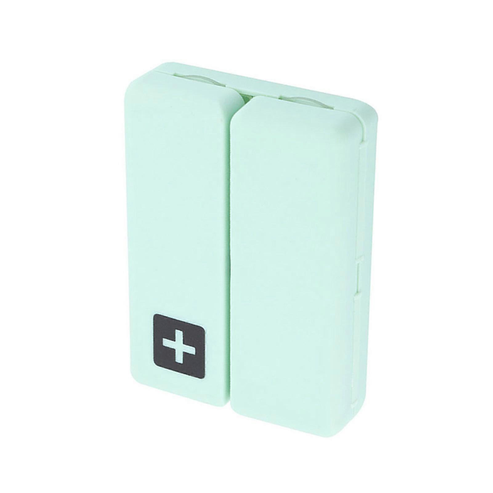 Pilulier magnétique pliable à 7 compartiments (vert)