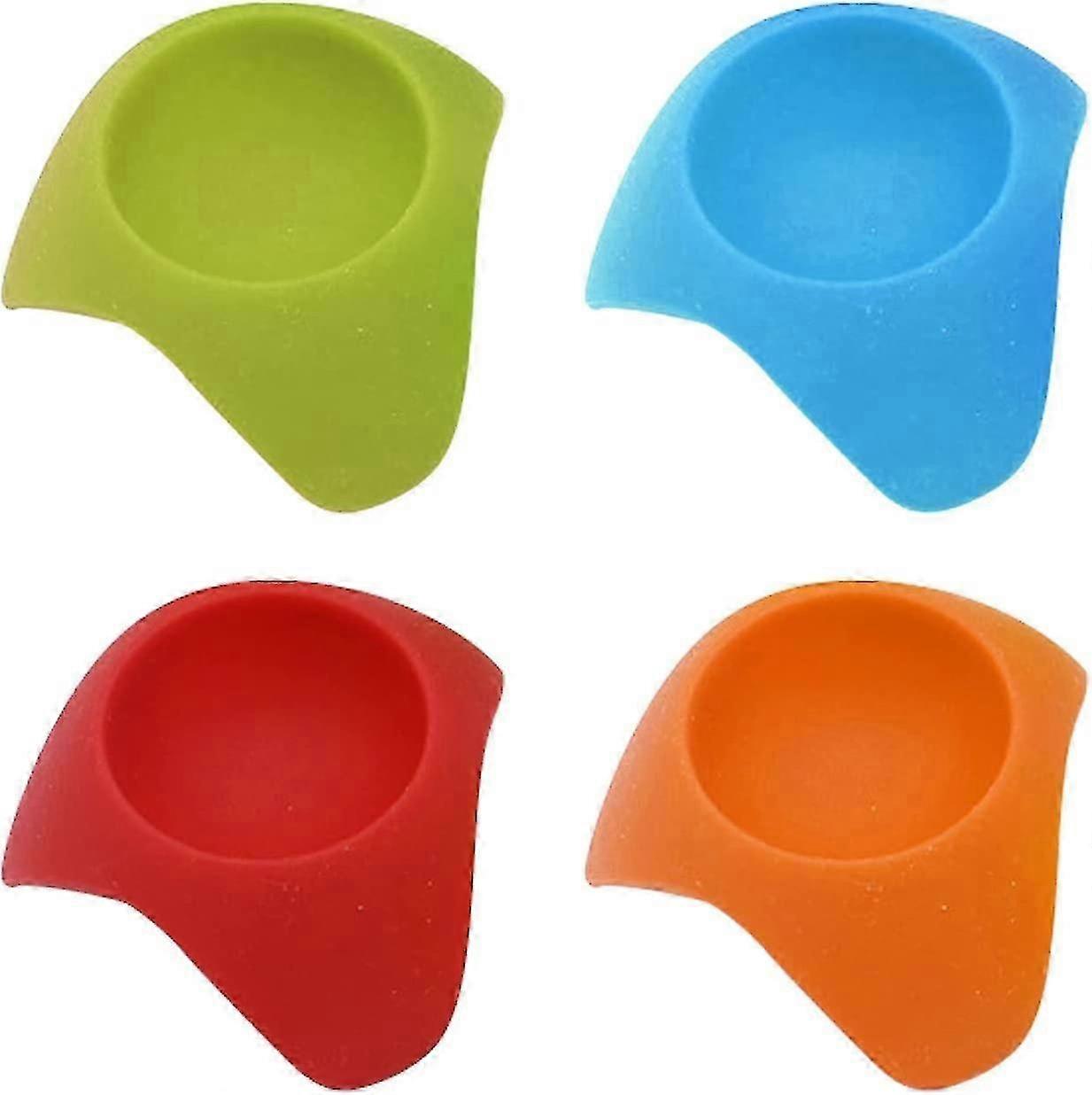 4Pcs Reusable Silicone Egg Cups for Hard and Soft Boiled Eggs