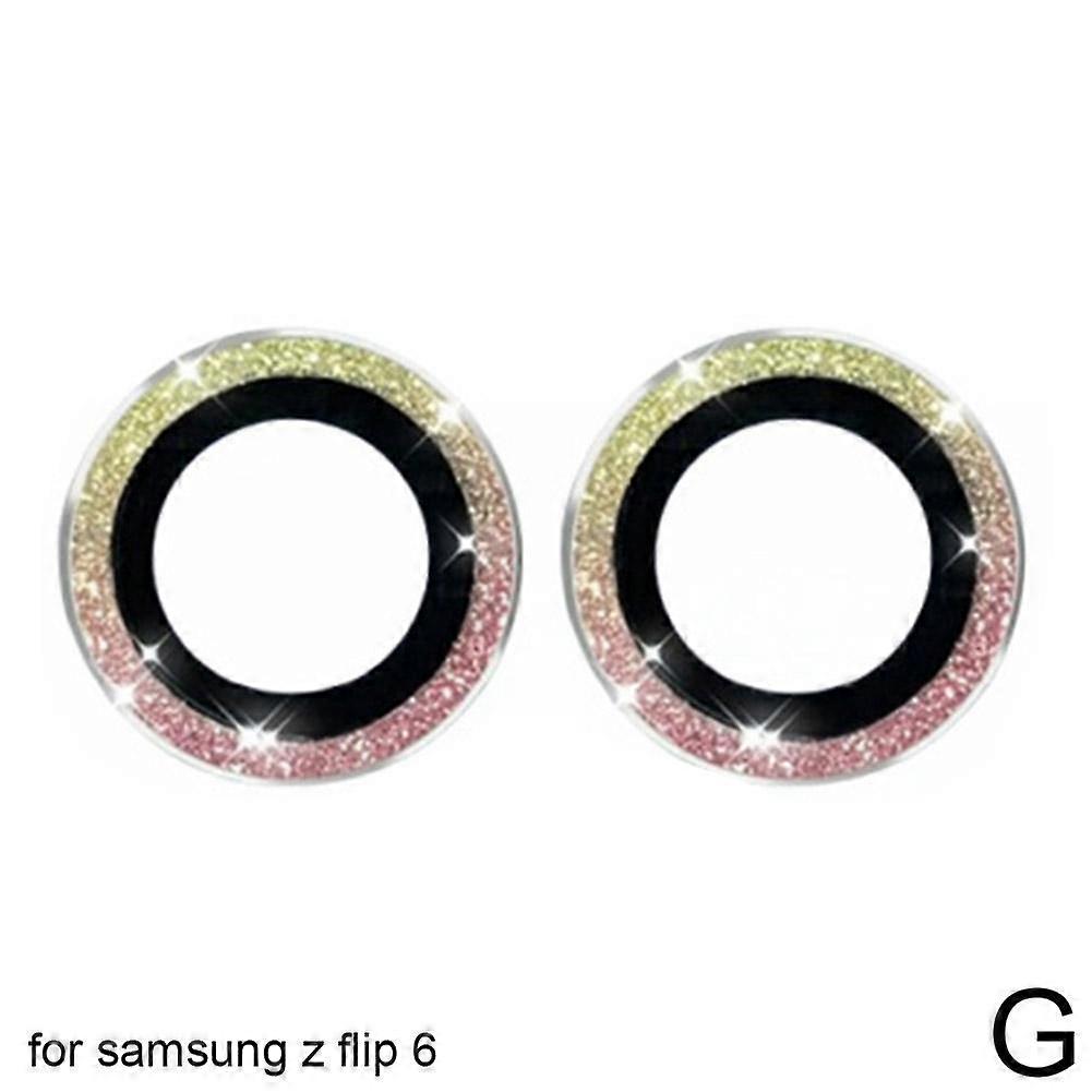 Color (G) for samsung z flip 6$ Suitable for Samsung flip6 mobile phone lens film metal eagle eye glitter lens camera protective film fold6 lens