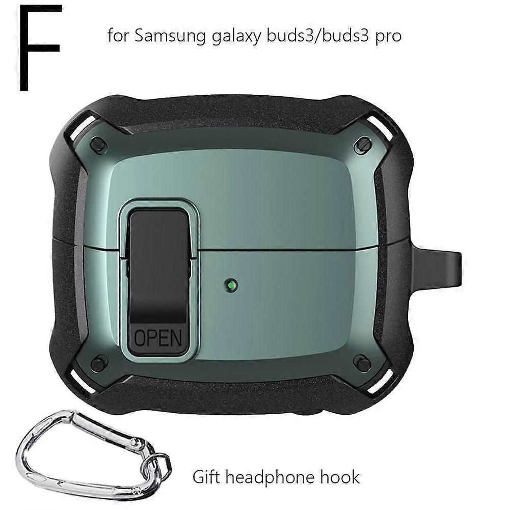 Black Green (F) for Galaxy Buds 3 Pro$Applicable to Samsung Galaxy Buds3 Protective Case Bluetooth Headphones Protective Case Headphones Case