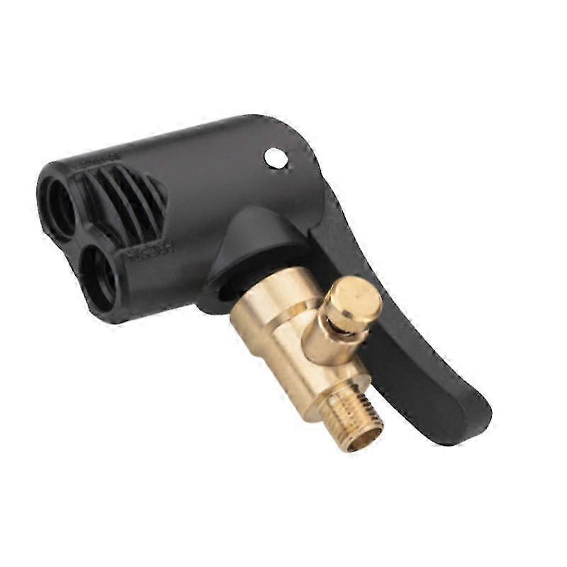 Double-Head Pump Adapter Valve, Suitable for Various Brands, Brass + ABS, Black, 6.2*4 cm