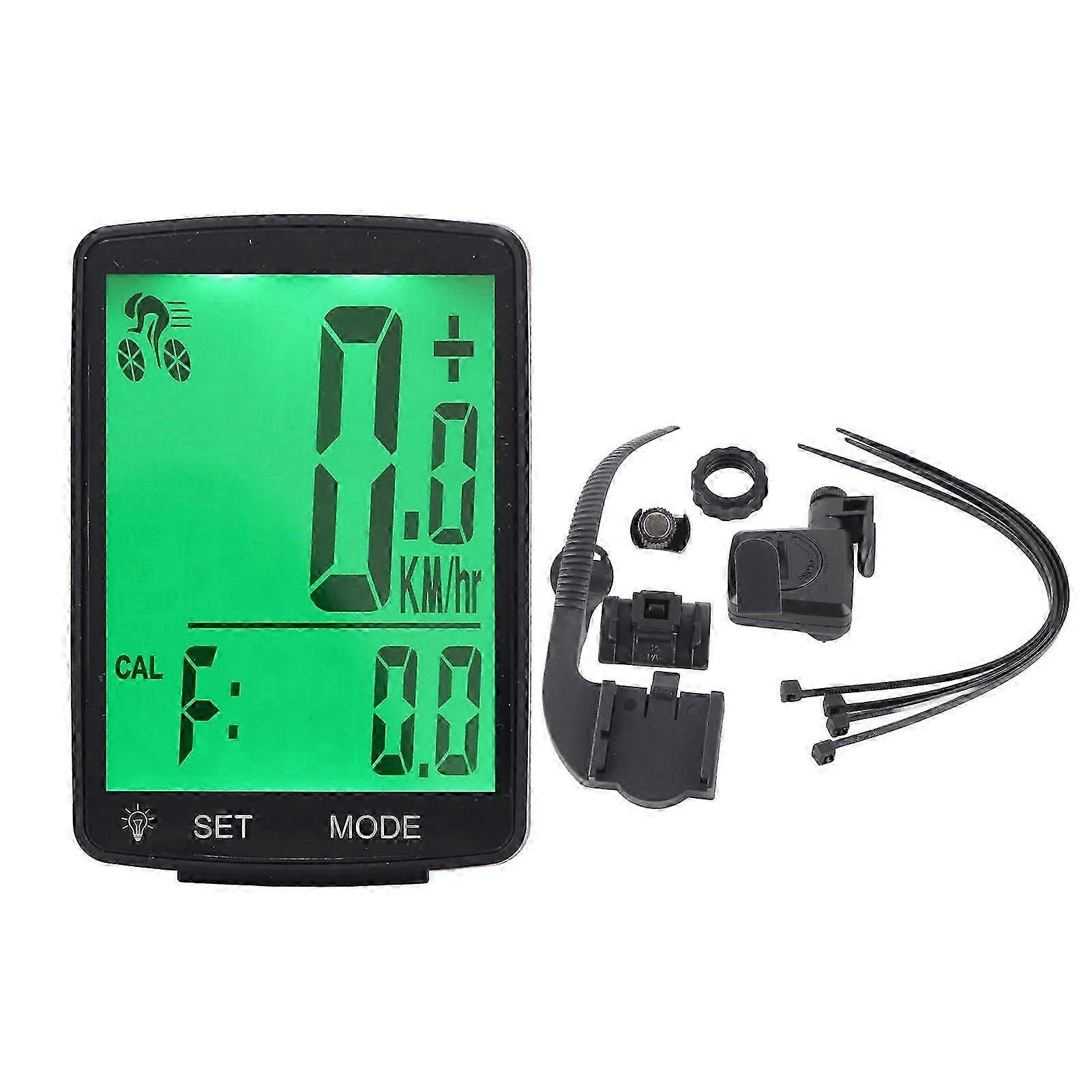 Bicycle Computer with Speed Cadence Sensor 2.8in LCD Display Bike Speedometer Wireless Cycling Computer